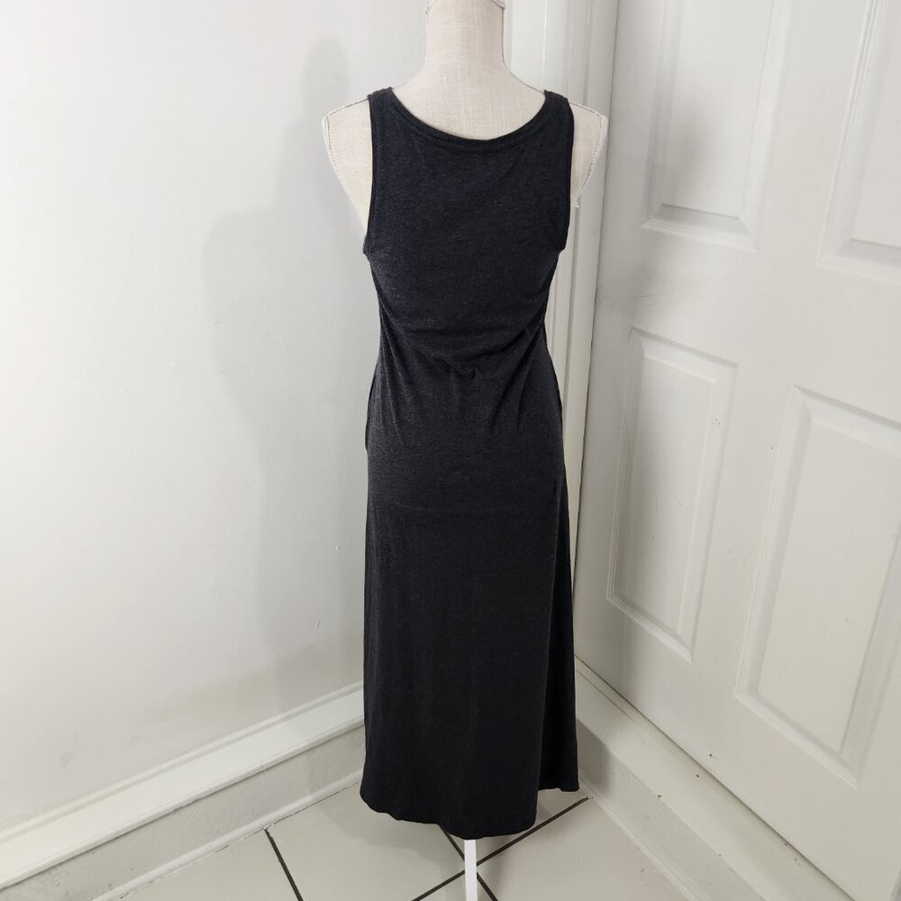 Free Fly Dress Womens S Gray Maxi Jersey Knit Slit Athleisure Travel Vacation - Picture 5 of 12